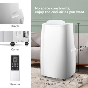 R.W.FLAME 14,000 BTU Portable Air Conditioner for 450 Square Feet Sq